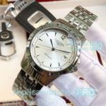 High-end Copy Longines White Dial Stainless Steel Watch